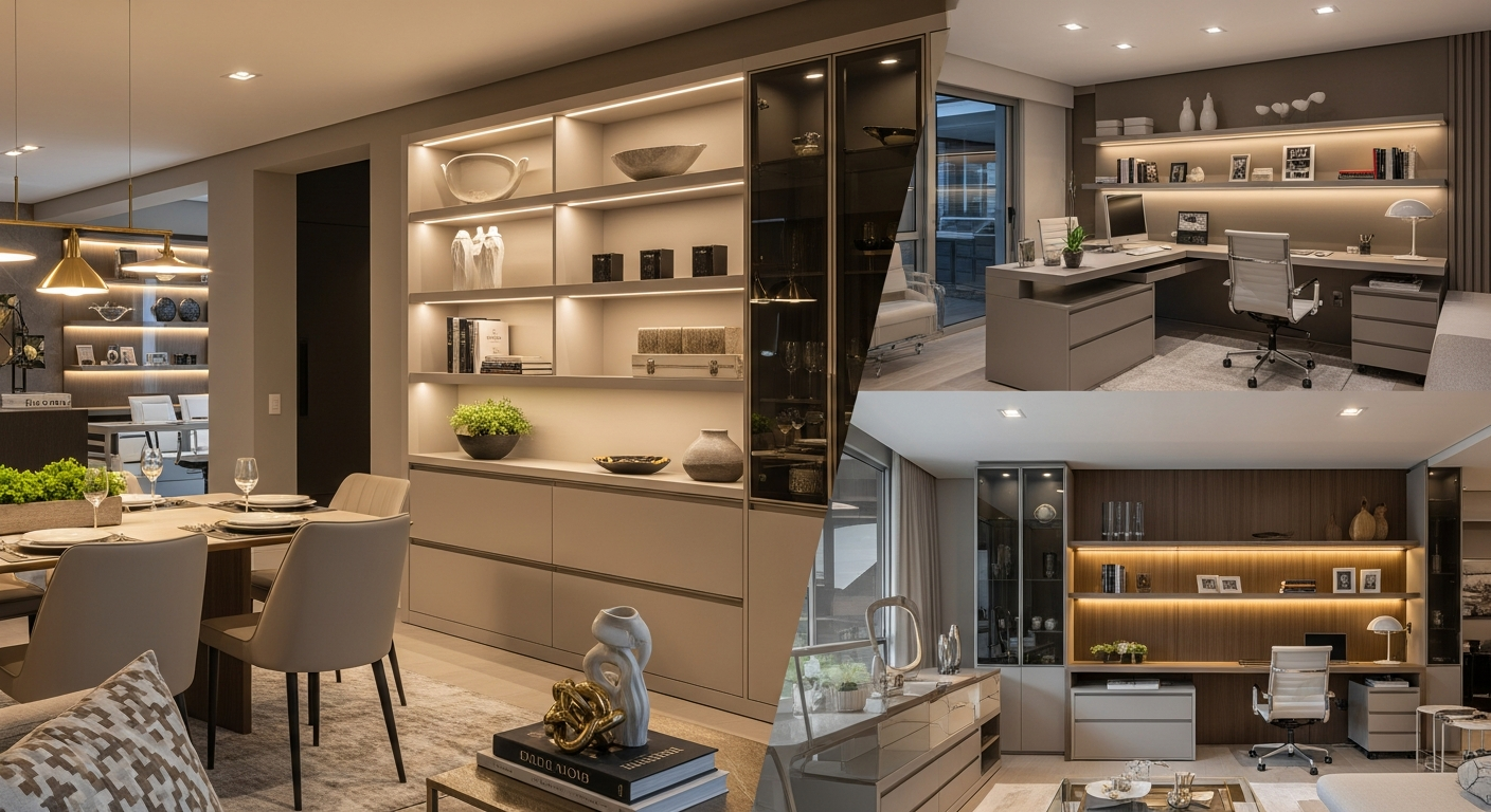 como colocar fita de led em móvel planejado - imagem ilustrativa