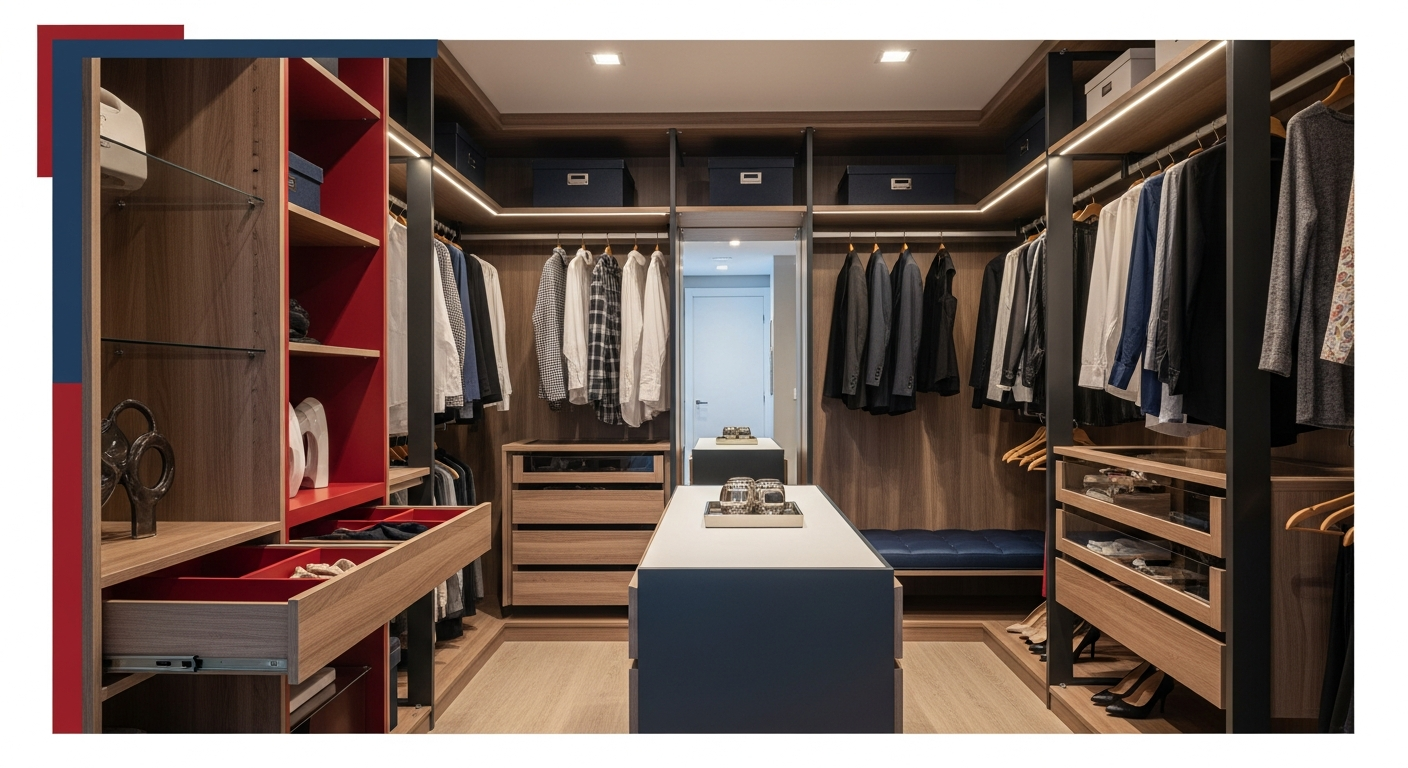 projeto de closet pequeno e funcional - imagem ilustrativa